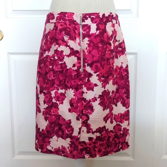 Kate Spade Jordan Silk Blend Berry Moody Floral Pencil Skirt - Picture 7 of 11